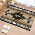 thumbnail image 1 of Brown Southwest Bathroom Rug Washable 2x3 Entryway Rug Non Slip Farmhouse Boho Aztec Geometric Neutral Front Door Mat Low Pile Indoor Doormat Throw Floor Carpet for Kitchen Bedroom Entrance, 1 of 8