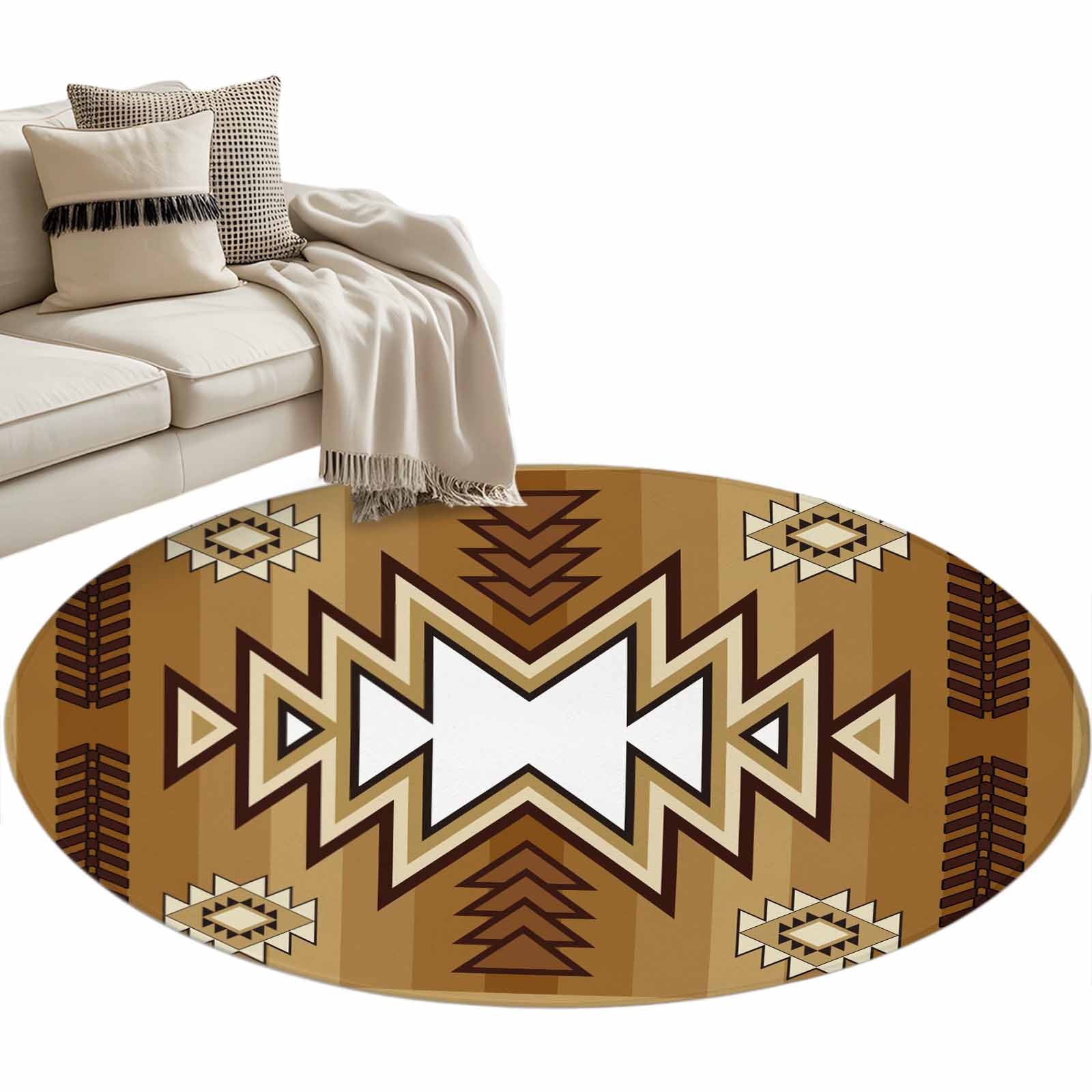 Brown Southwest Large Area Rugs for Bedroom Living Room, Soft Non Slip ...