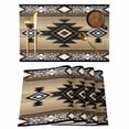 thumbnail image 1 of Brown Southwest Placemats Set of 6, Farmhouse Boho Aztec Geometric Neutral Placemats for Dining Table, Place Mats for Kitchen Tabletop, Waterproof Wipeable Dining Table Mats Set, 1 of 9