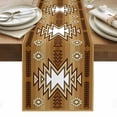 thumbnail image 1 of Brown Southwest Table Runner - 108 Inch Long, Kitchen Dining Table Runner Dresser Scarves, Western Rustic Ethnic Mexican Aztec Farmhouse Decor for Coffee Tables Wedding Party Banquet, 1 of 8