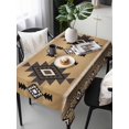 thumbnail image 1 of Brown Southwest Tablecloth Rectangle Table Cloths 54x108, Waterproof Tablecloth Outdoor Table Cloth, Boho Aztec Ethnic Abstract Geometric Washable Table Cover for Kitchen Dinning Party, 1 of 8