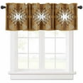 thumbnail image 1 of Brown Southwest Valances for Windows Farmhouse Kitchen Curtains Valances Rod Pocket Valance Curtains for Kitchen Windows Western Rustic Ethnic Mexican Aztec Window Valances for Bathroom 42"x12", 1 of 6