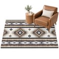 Brown Southwestern Area Rug 2.7'x5', Style Geometric Soft Mat Non-Slip ...