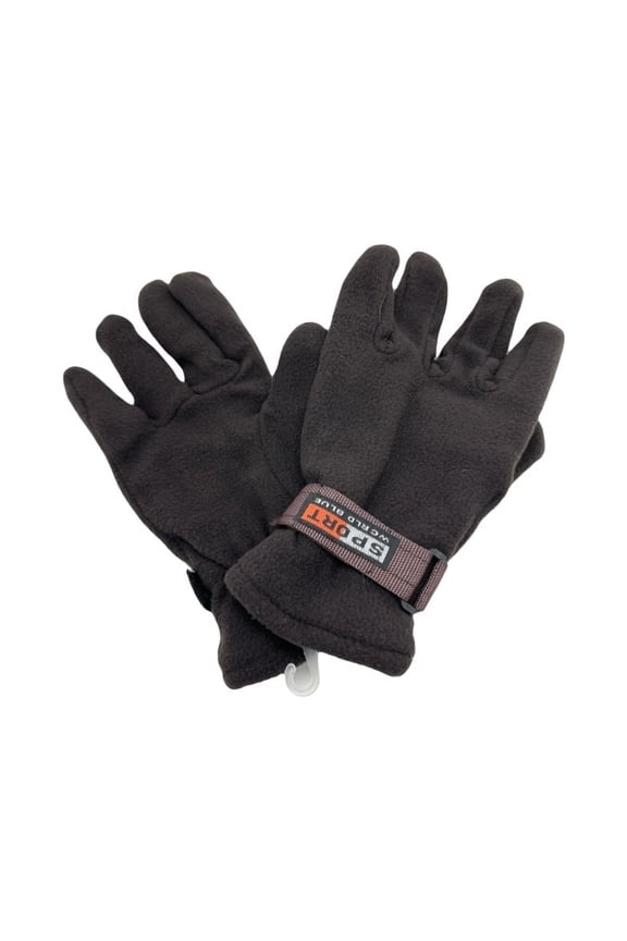 Brown Sport Fleece Gloves
