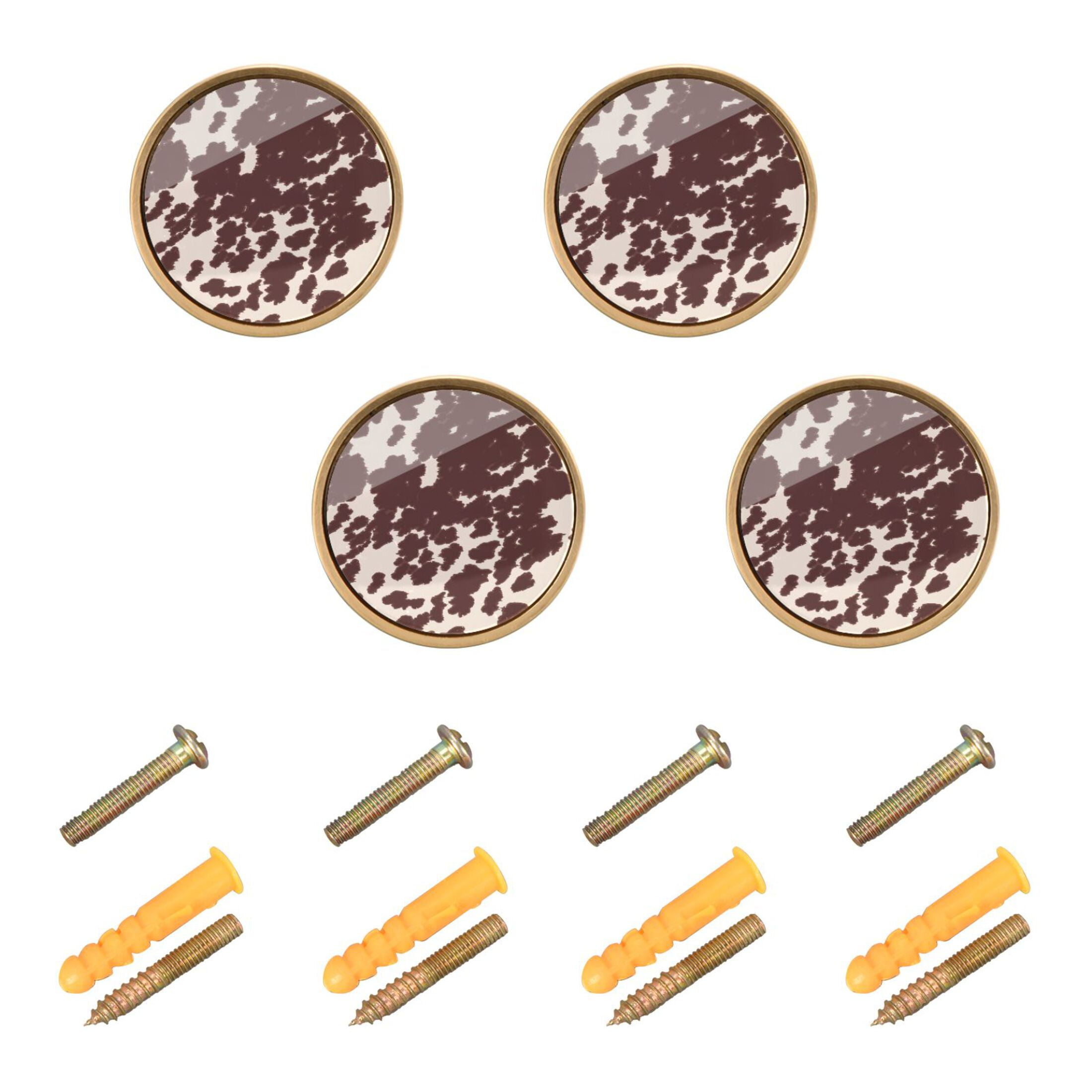 Brown Spots on Beige Knobs Kitchen Drawers Knobs Door Round