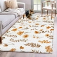 thumbnail image 1 of Brown Spring Floral Area Rugs 3'x5', Washable Small Throw Rugs for Living Room Bedroom, Flowers Botanical Elegant Pastoral Indoor Outdoor Rug Non-Slip Low Pile Carpet Runner Reversible Floor Mats, 1 of 8
