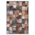 thumbnail image 1 of Brown Squares Brown Earthy Abstract Canvas Wall Art by Art Remedy, White Floater Frame, 36"x54", 1 of 7