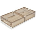 thumbnail image 1 of Brown Stackable UnderBed Storage with Wheels, 1 of 9