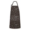 thumbnail image 1 of Brown Star Moon Constellation Pattern Apron-Garden Aprons for Women with Pockets-Cotton Linen Waterproof Kitchen Cooking Gardening Aprons Adjustable for Kitchen,Cooking,BBQ and Salon 33x27 Inch, 1 of 7