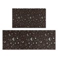 thumbnail image 1 of Brown Star Moon Constellation Pattern Kitchen Rugs Sets Of 2,Anti Fatigue Kitchen Mat Rugs Non Slip Washable,Decorative Kitchen Floor Mats for Kitchen,Sink,Laundry,17"x30"+17"x47", 1 of 7