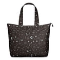 thumbnail image 1 of Brown Star Moon Constellation Pattern Travel Tote Bags for Women Carry On,Large Weekender Bags for Women Travel,Multi Functional Duffle Bag for Work,Shopping,Sports, 1 of 5