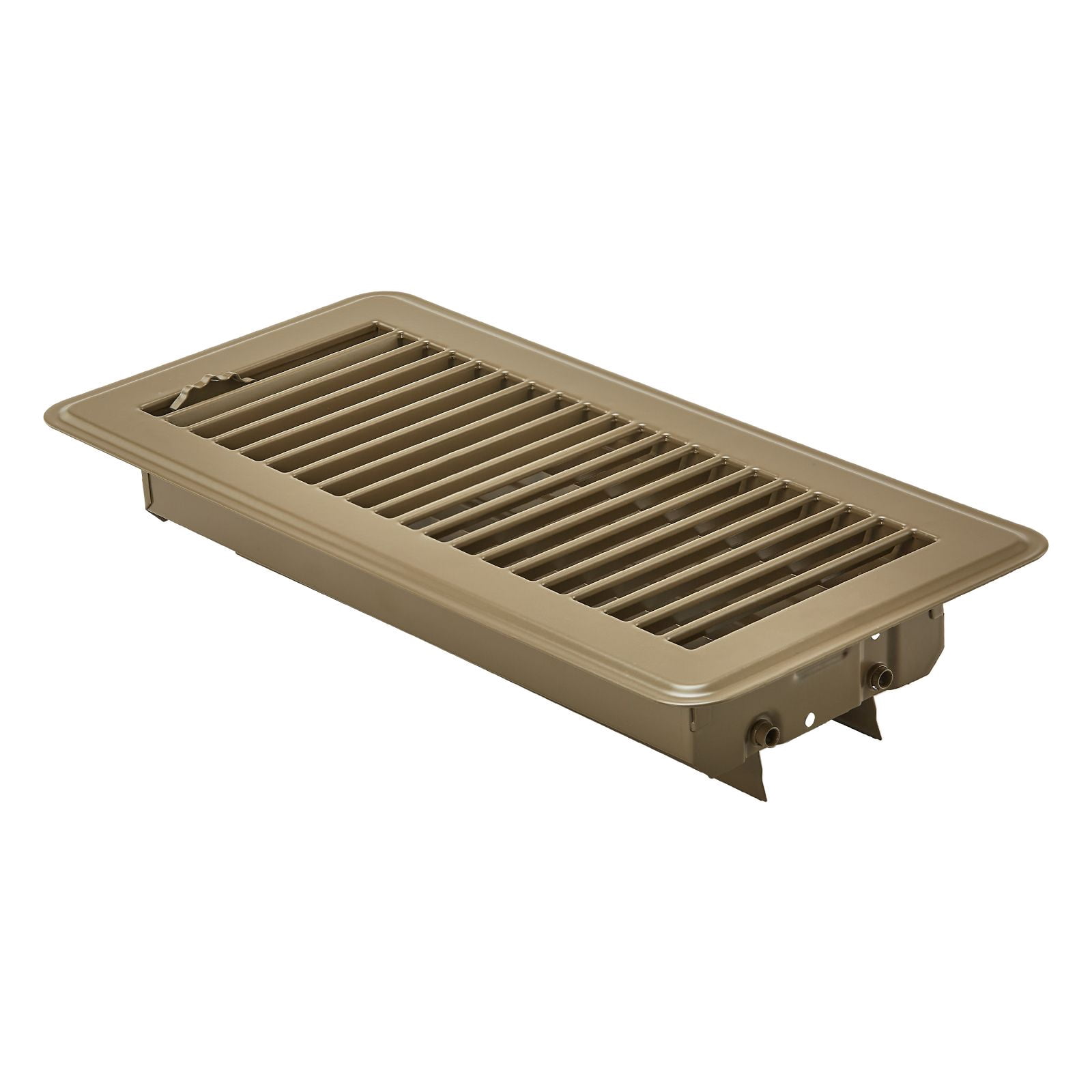 Brown Steel Floor Registers 4" x 10" - 6 Pack, Durable HVAC Vent Grilles for Floor/Wall Airflow