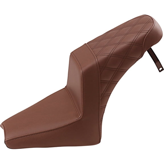Brown Step-Up Seat w/Lattice Stitch Passenger Seat