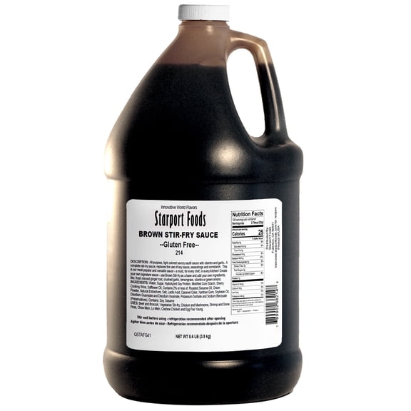 Brown Stir-Fry Sauce, Vegetarian, Gluten Free, 1 gallon, NET WT 8.6 lb (3.9kg) ($0.24/oz)