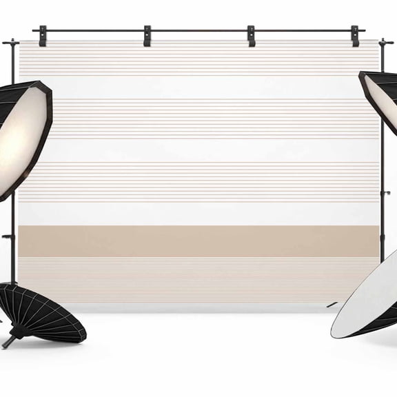 Brown Stripe Backdrop for Photoshoot,Photography Photo Studio Background Wall Backdrop,Modern Rustic Horizontal Brown Striped Back Drop Banner Panel for Portraits Wedding Party Live Streaming 10x8Ft