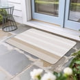 thumbnail image 1 of Brown Stripe Door Mat Indoor Outdoor, Modern Rustic Horizontal Brown Striped Non Slip Welcome Mat with Rubber Backing, Absorbent Fabric Front Door Mats Entryway Rug for Home Patio Entrance 24"x36", 1 of 9