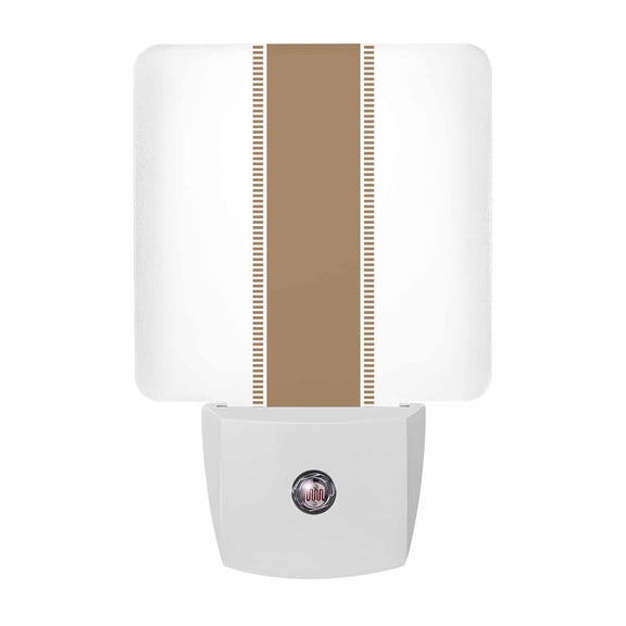 Brown Stripe Plug-in LED Night Lights Farmhouse Auto Dusk-to-Dawn Sensor for Bedroom, Bathroom, Kitchen, Nursery, Hallway, Stairs, Wall Home Decor