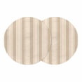 thumbnail image 1 of Brown Stripe Round 15 Inch Placemats Set of 2, Modern Farmhouse Texture Geometric HeatResistant Non Slip Place Mats for Dining Table, Wipeable Braided Kitchen Table Mats for Housewarming, 1 of 9