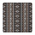 thumbnail image 1 of Brown Striped Geometric Pattern Square Fitted Tablecloth with Elastic Edge,Square Table Cover,Washable Elastic Table Cover for Home Kitchen Party Decor 34"x34", 1 of 6