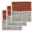 thumbnail image 1 of Brown Striped Kitchen Dish Towels for Drying Dishes Set of 3, Farmhouse Stripes Modern Abstract Art Waffle Weave Microfiber Hand Tea Bathroom Towels Quick Dry & Absorbent Towel 12x12, 1 of 7