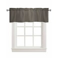 thumbnail image 1 of Brown Striped Linen Curtain Valance for Bedroom/Bathroom/Kitchen/Office/Living/Dining Room Window,Modern Abstract Art Aesthetics Rod Pocket Topper Decorative Cafe Drapes Panel 60"x18", 1 of 6