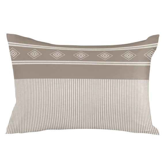 Brown Striped Throw Pillow Cover 20 x 36 Inch Decorative Pillow Cover Contemporary Geometric Art Rustic Lumbar Pillowcase Seasonal Rectangle Cushion Case for Couch Sofa Bed Living Room