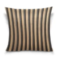 thumbnail image 1 of Brown Stripes 16x16 Inch Plush Velvet Pillowcase Double Sided Print, Hidden Zipper, 1 of 7