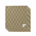 thumbnail image 1 of Brown Stripes Cloth Napkins Set of 4 Reusable Dinner Napkins, Simple Geometric Modern Monochrome Cocktail Napkin Washable Table Napkins for Wedding/Holiday Party/Baby Shower 20"x20", 1 of 7