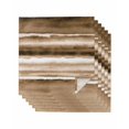 thumbnail image 1 of Brown Stripes Cloth Napkins Set of 6 Reusable Dinner Napkins, Country Watercolors Gradient Texture Cocktail Napkin Washable Table Napkins for Wedding/Holiday Party/Baby Shower 20"x20", 1 of 7