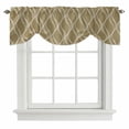 thumbnail image 1 of Brown Stripes Tie Up Valance Curtains for Windows, Kitchen Curtains Window Treatments, Simple Geometric Modern Monochrome Short Window Shades Valances for Bedroom Bathroom Cafe 54"x18", 1 of 8