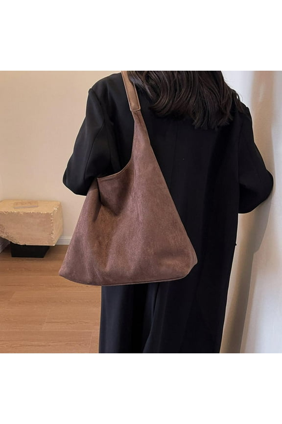 Brown Suede Bag Leather Hobo Bags for Women Suede Purse, Suede Hobo Bag M6D6 \г S5D6