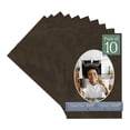 thumbnail image 1 of Brown Suede Picture Frame Mat for 11x17 Frames - Oval Opening for 8.5x11 Photos - 10 Mats, 1 of 7