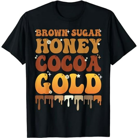 Brown Sugar Honey Black History Month BLM Melanin Afro Queen T-Shirt