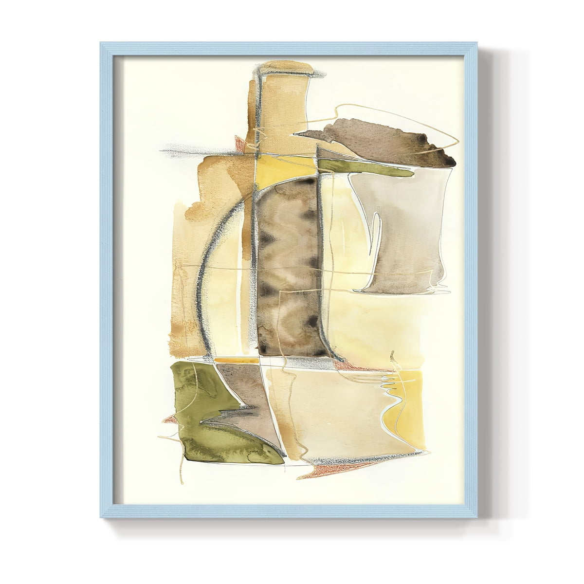 Brown Sugar II Framed Print in Blue Solid Wood Framed Print No Nail Hanging
