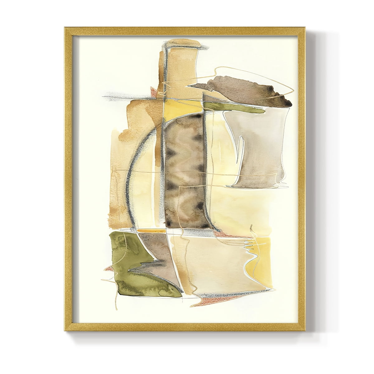 Brown Sugar II Framed Print in Gold Solid Wood Framed Print No Nail Hanging