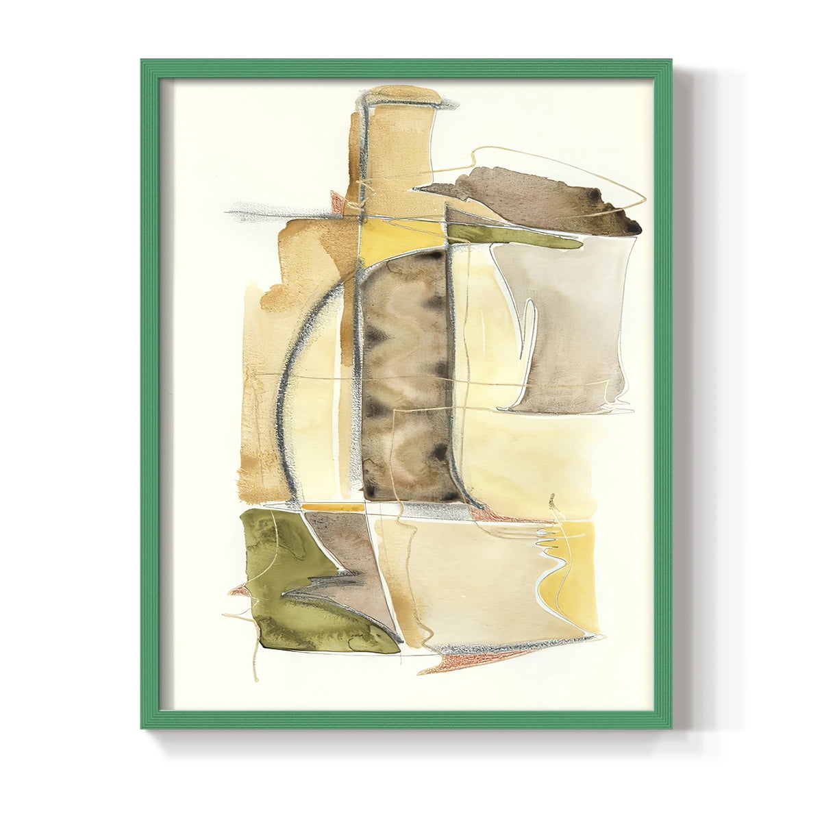 Brown Sugar II Framed Print in Green Solid Wood Framed Print No Nail Hanging
