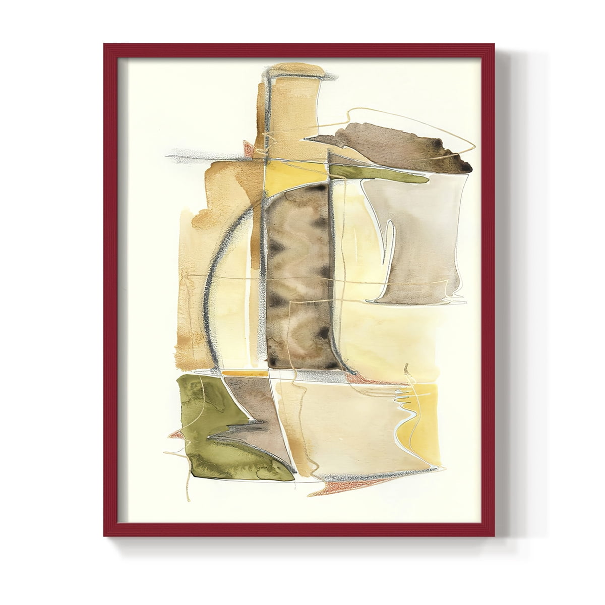 Brown Sugar II Framed Print in Red Solid Wood Framed Print No Nail Hanging