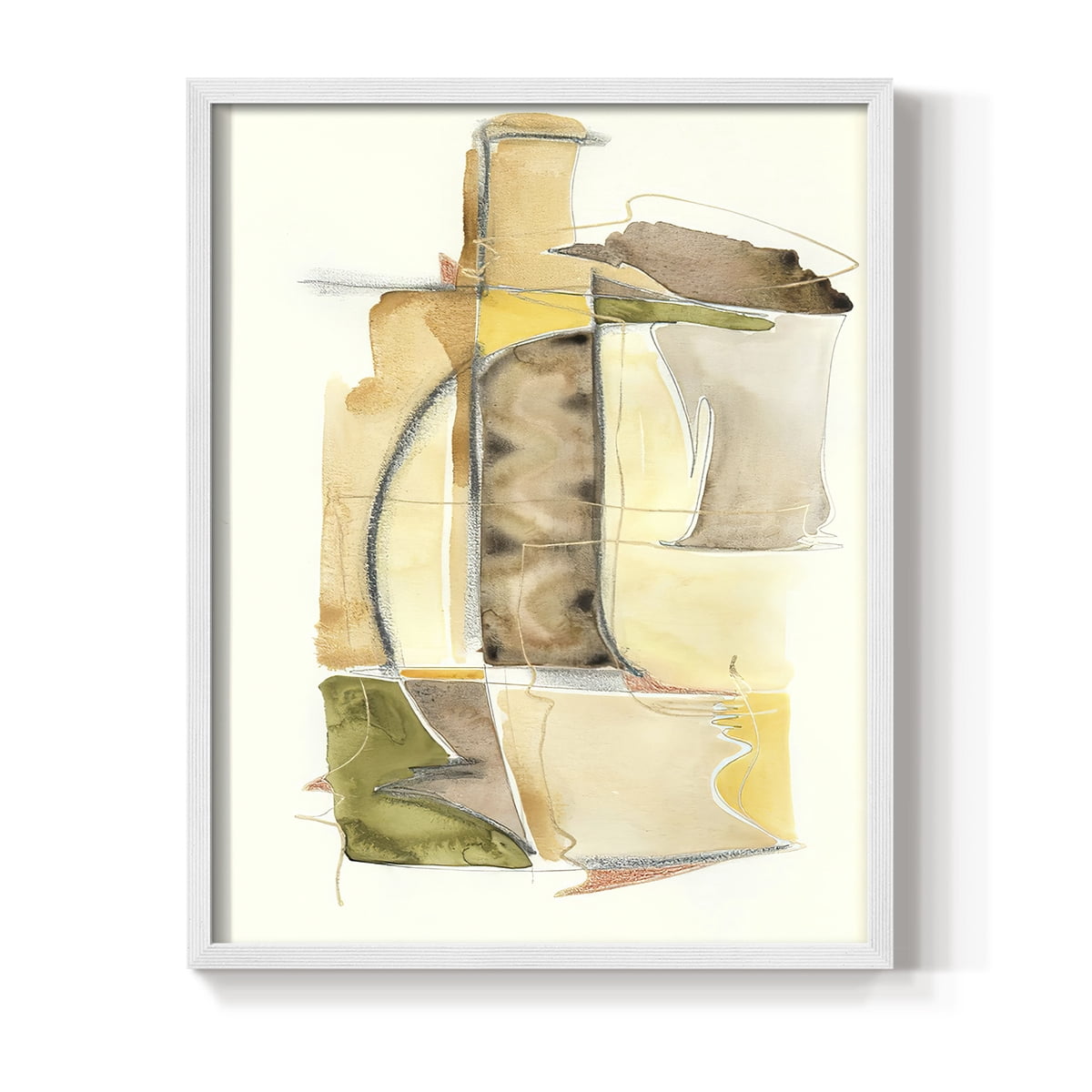 Brown Sugar II Framed Print in White Solid Wood Framed Print No Nail Hanging