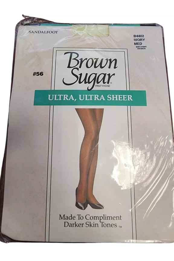 Brown Sugar Leggs Ultra Ultra Sheer Ivory / Medium Sandalfoot Panties