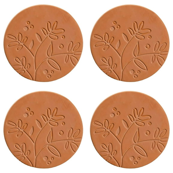 Brown Sugar Saver & Keeper - Food Safe Brown Sugar Softener Container with Terracotta Disc - Reusable Moisture Preserver for Food Storage Containers (4-Pack)