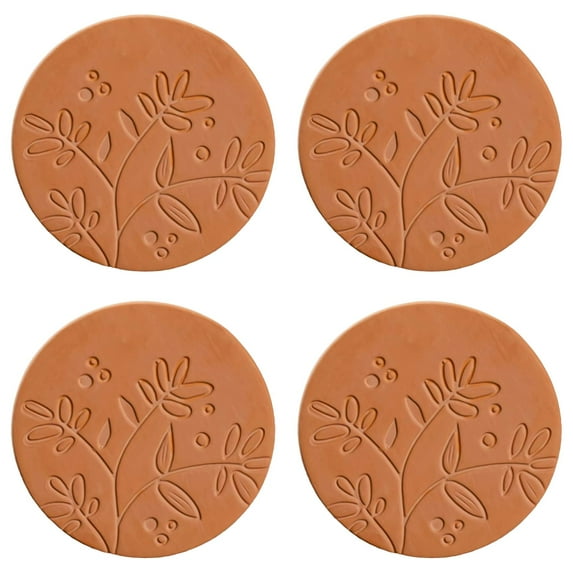 4-Pack Brown Sugar Softener & Keeper - Terracotta Alternative Moisture Disc for Food Storage Containers - Reusable Brown Sugar Saver Container (Food Safe)