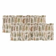 thumbnail image 1 of Brown Summer Botanical Valances for Windows, Decorative Rod Pocket Window Valance Curtains, Tropical Plants Farmhouse Short Curtain Drapes for Kitchen/Bathroom/Living Room, 2 Panels, 60" W x 18" L, 1 of 8