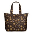 thumbnail image 1 of Brown Sun Moon Cloud Pattern Travel Tote Bags for Women Carry On,Large Weekender Bags for Women Travel,Multi Functional Duffle Bag for Work,Shopping,Sports, 1 of 5