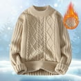 thumbnail image 1 of Brown Sweaters for Womens Knit Sweater Solid Vintage Pullover Sweater Woven Crewneck Knitted Tops Stripe Cable Knit Long Sleeve Fall Winter Womens Fall Fashion 2025, 1 of 6