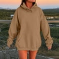 thumbnail image 1 of Brown Sweaters for Womens Oversized Hoodies Winter Cotton Sweatshirts Pullover 2025 Fashion Tops Trendy Outfits Womens Fall Fashion 2025, 1 of 5