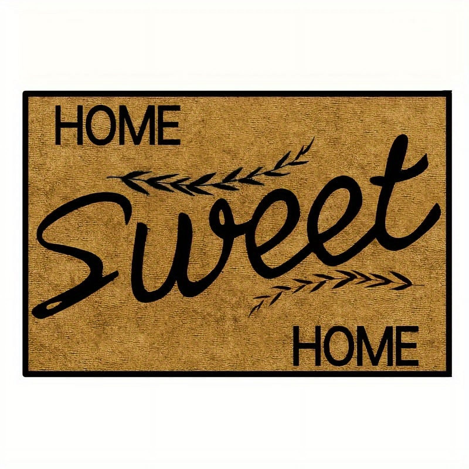 Brown Sweet HOME Letter Door Mat Nonslip Carpet Bedroom Entrance
