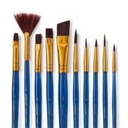 Artists Loft Brown Synthetic Acrylic 10 Piece Brush Combo Necessities
