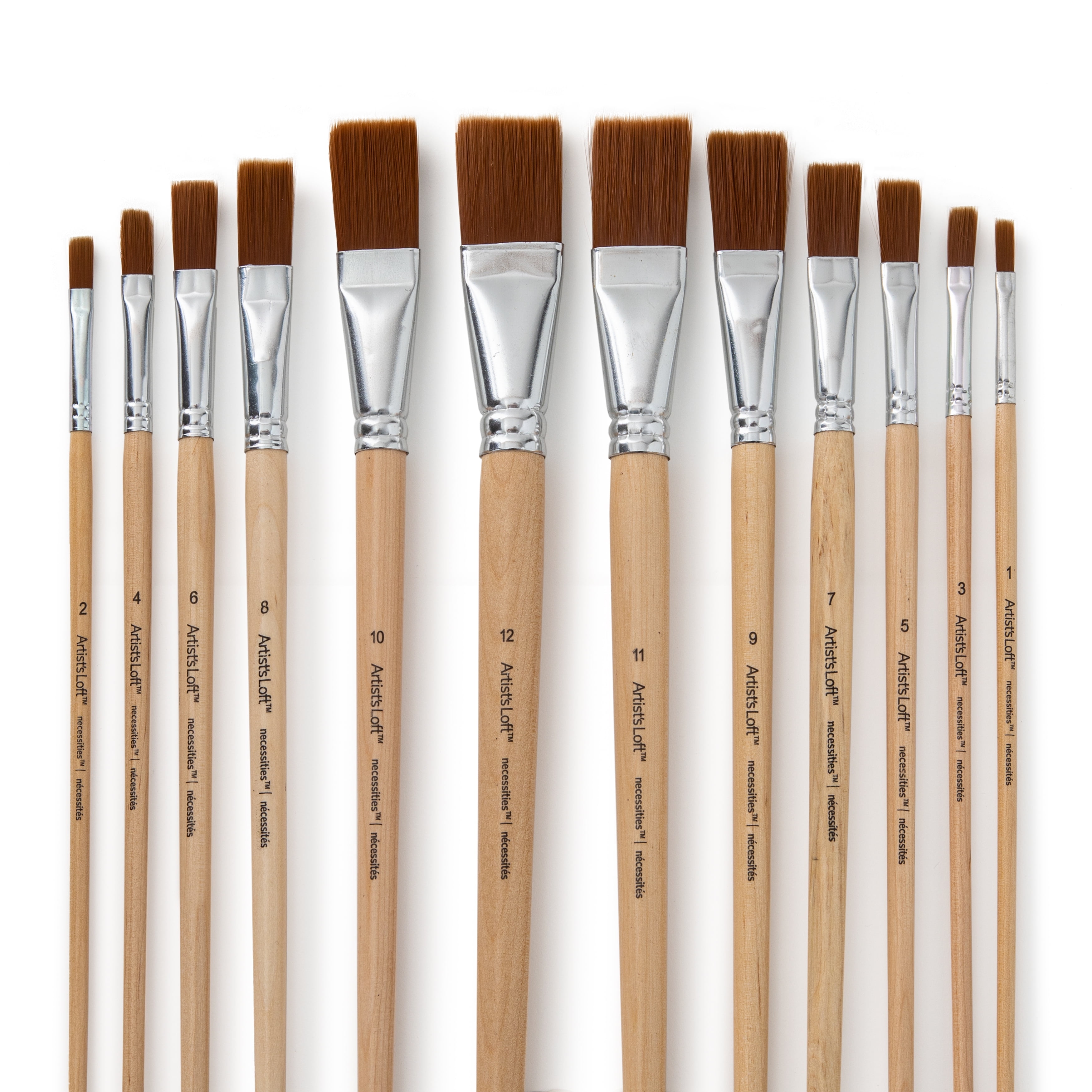 Brown-Synthetic-Flat-Brushes-