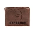 thumbnail image 1 of Brown Syracuse Orange Bi-Fold Leather Wallet, 1 of 1