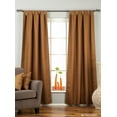 thumbnail image 1 of Brown Tab Top Matka Raw Silk Curtain / Drape  - 43W x 108L - Piece, 1 of 2